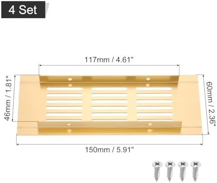 uxcell Air Vents Cover, Rectangle Louvered Ventilation Grille - Image 2