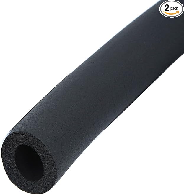 2 Pieces 3/4" I.D. Pipe Insulation Foam Tube, 3/4" ID x 3/8" Thick. x 1-1/2" OD by binifiMux