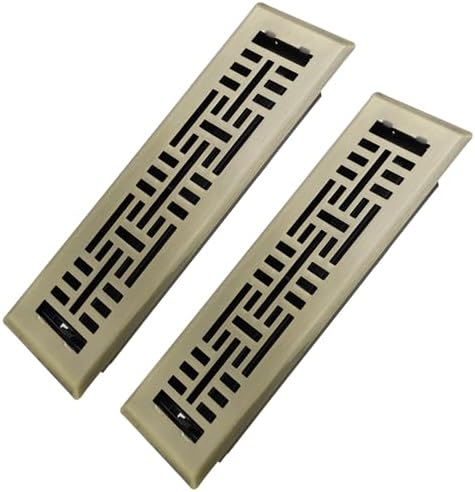 Howeall 2x10 Inches 2 Pack Heavy Duty Walkable Floor Register Easy Adjust Air by Howeall