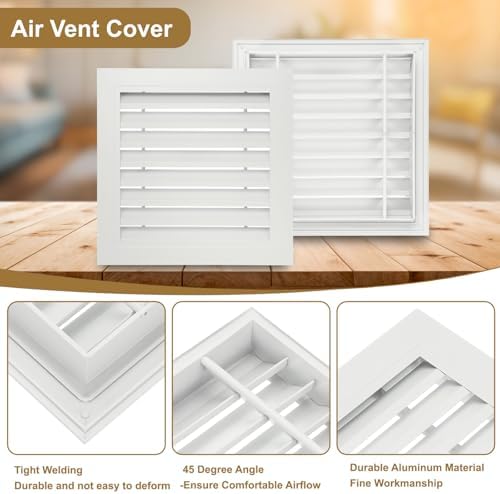 PATIKIL 12" x 12" Aluminum Return Grille, Air Supply Vent Cover Linear Bar - Image 3