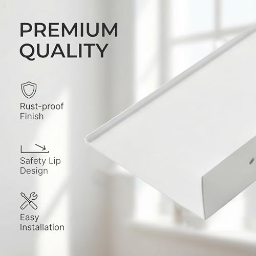 Z metnal White Floating Shelves, Wall Shelf, Metal Square Shelf - Image 4