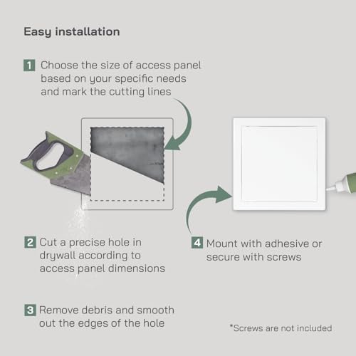 Vent Systems 8'' x 8'' Inch White Metal Access Panel - Image 4