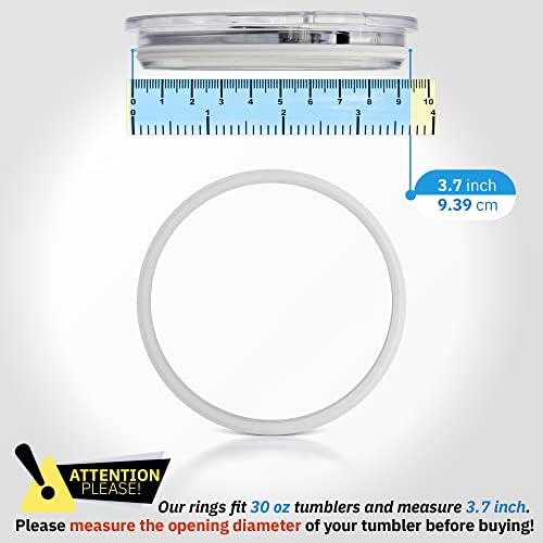 2 Pack - 30 oz Replacement Rubber Lid Ring, 3.7 Inch Diameter Gasket Seals - Image 2