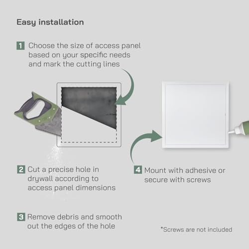 Vent Systems 16" x 16" Inch White Galvanized Steel Access Panel – Durable - Image 3