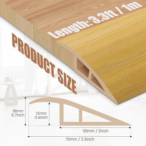 Floor Transition Strip Door Threshold 39" Floor Transition Reducer Trim on The - Image 2