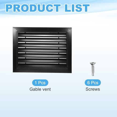 PATIKIL 14 x 18 Inch Gable Vent, 16 x 12 Inch Duct Opening Size - Image 3