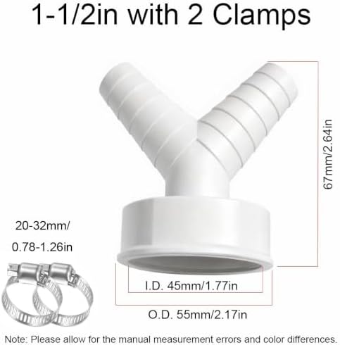 Sloped Anti-Backwater Drain Splitter Connector Two Size Options Fit Household - Image 2