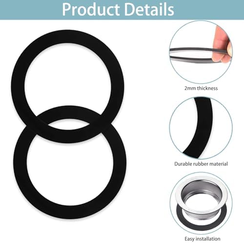 4Pack FLG-Seal Sink Seal Gasket Accessory, Putty-Free Rubber Seals Ring - Image 3