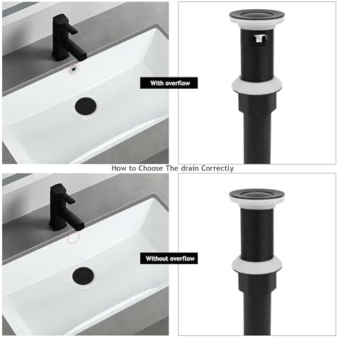 Bathroom Sink Drain, Drain Stopper Bathroom Sink Without Overflow, Small Cap - Image 5