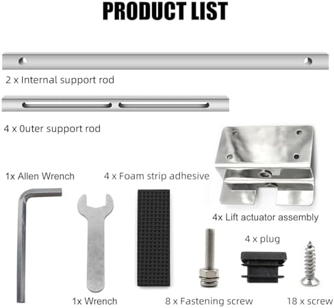Undermount Sink Bracket & Kitchen Sink Installation Parts Kit, Stainless Steel - Image 4
