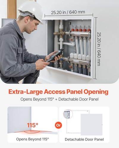 VEVOR Access Panel for Drywall, 25.2 x 25.2 in Galvanized Steel Access Door - Image 4
