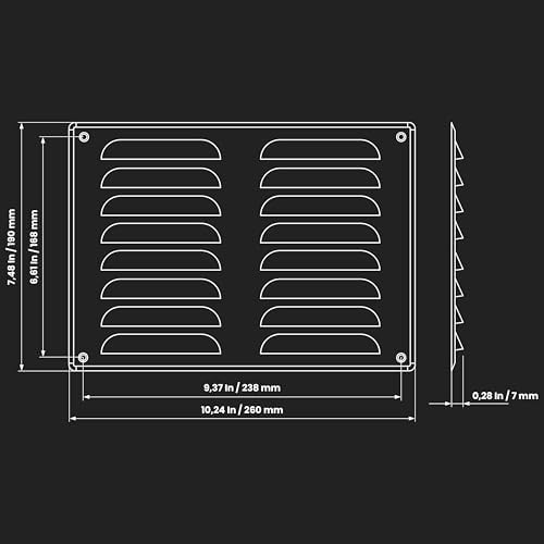 Repa Market 10" x 7.5" Inch Scratch Resistant White Air Vent Cover - Image 2