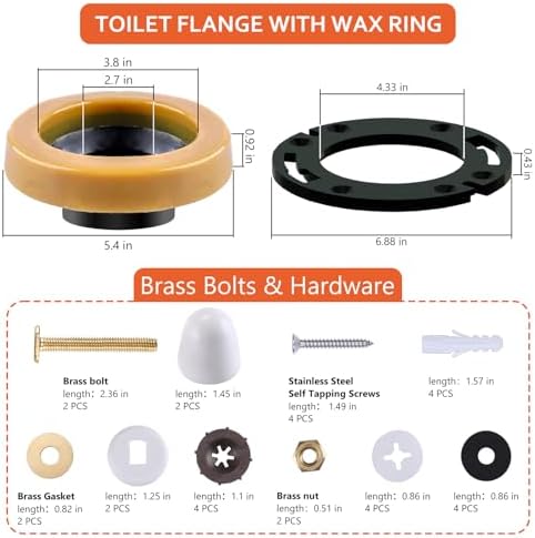 Toilet Flange Repair Kit with Wax Ring - Image 3