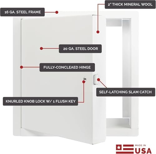 Nova 8000 Fire Rated Access Door W/Hot Smoke Seal Gasket, 2Hr Wall / 1Hr Ceiling - Image 4