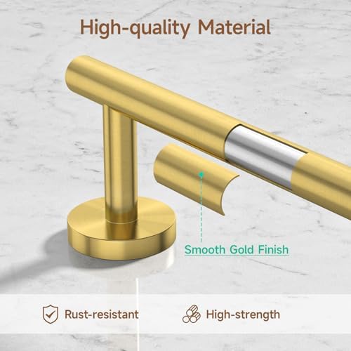 USHOWER Brushed Gold Toilet Paper Holder - Image 5