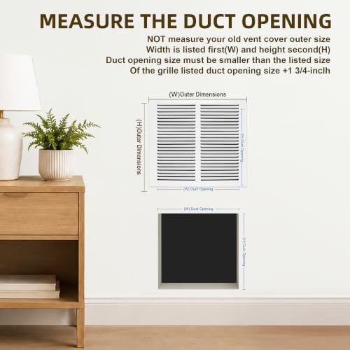 20x10 Return Air Grille for 20"W x 10"H Duct Opening, Return Air Vent Cover - Image 2