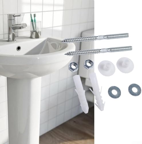 Stainless Steel Wall Mount Basin Sink Fitting Kit M8x110mm Bathroom Hardware - Image 2