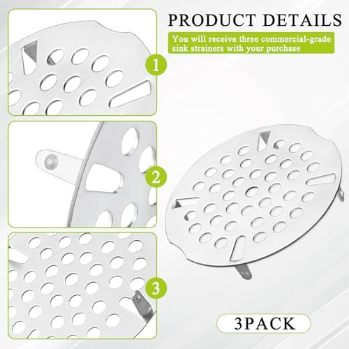 3-Pack 3.5 Inch Sink Drain Cover Fits Most of 3-Tier Sinks - Image 3