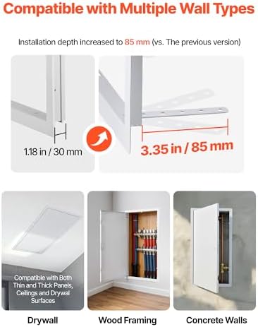 VEVOR Access Panel for Drywall, 25.3 x 13.3 in Galvanized Steel Access Door - Image 2