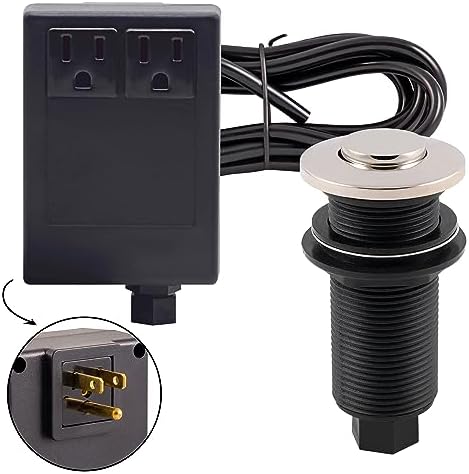 Westbrass ASB-2B3-05 Sink Top Waste Disposal Air Switch and Dual Outlet Control by Westbrass