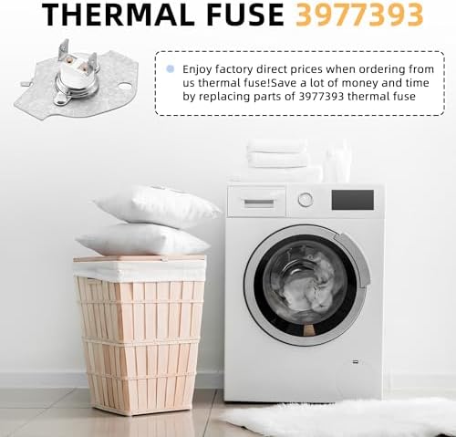 Thermal Fuse Dryer Replacement 3977393 fit - Image 6