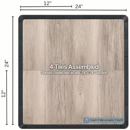 Flooring Inc's 3/8" Thick Interlocking Lightweight Plastic Practice Dance Floor - Image 5
