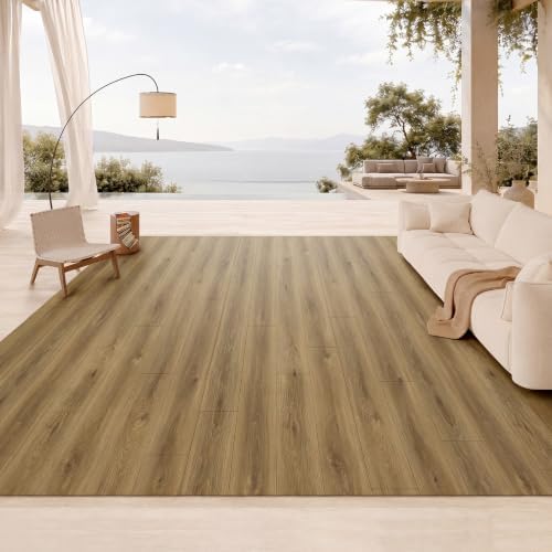 6.5'x10' Wood Grain Vinyl Floor Mat Non-Slip, Easy Clean Vinyl Rug by Unknown