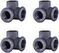 1/2" 3-WAY ELBOW: Industrial Threaded Black Iron Pipe Fittings; Natural by PRIMPIPEWORKS