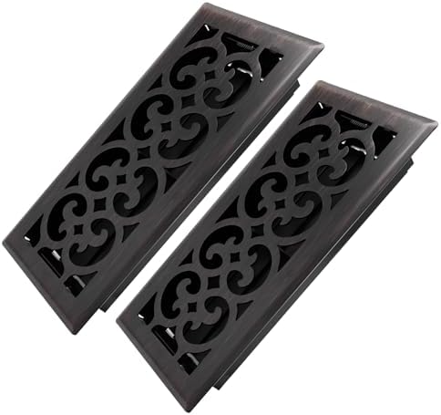 Howeall 4x10 Inches 2 Pack Heavy Duty Walkable Floor Register Easy Adjust Air by Howeall