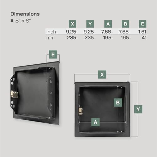 Vent Systems 8'' x 8'' Inch Anthracite Metal Access Panel - Image 6