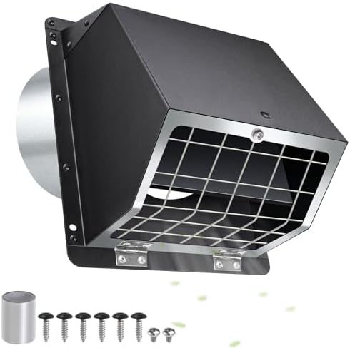 3 Inch Dryer Vent Cover Outside w/Mesh&Damper, Wall Vent Exhaust Vent Cover by JYINCPED