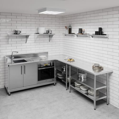 AmGood 6 in. x 24 in. Stainless Steel Wall Mount Shelf - Image 2