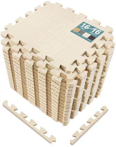 Sorbus Wood Grain Foam Floor Tiles by Sorbus