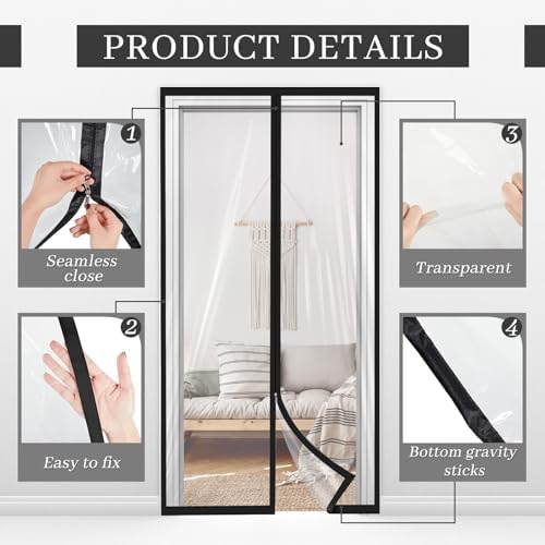 Amylove 2 Pack 60" x 102" Zipper Dust Barrier Door Kit - Image 3
