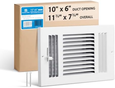 Steel Return Air Grille, Fits Universal Duct Opening, Stamped Durable Steel by Unknown