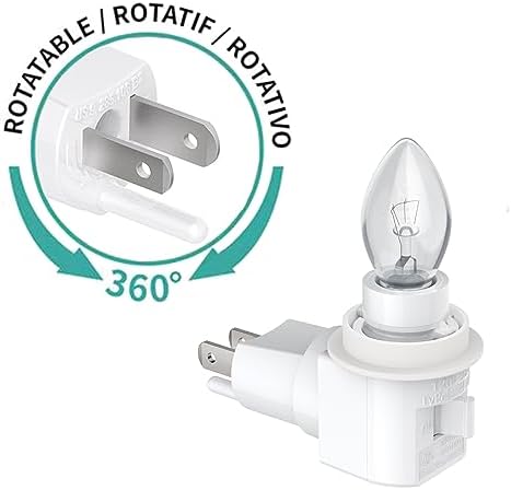 TWDRTDD Plug in Night Light, Adjustable E12 Base Socket Night Light - Image 3
