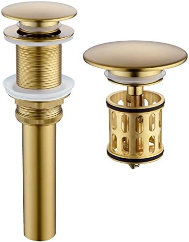 JONKEAN Bathroom Pop Up Drain Without Overflow, Vanity Vessel Sink Drain by JONKEANGlobal