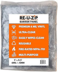 RE-U-ZIP Ultra-Clear Dust Barrier Panel | FR Vinyl Plastic Containment Tarp | by RE-U-ZIP