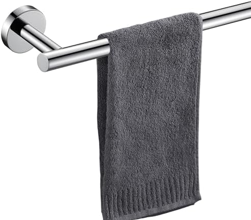 Towel Bar for Bathroom Polished Chrome, 33Inch Towel Rack Wall Mounted by Giveyourbathroomanewlook