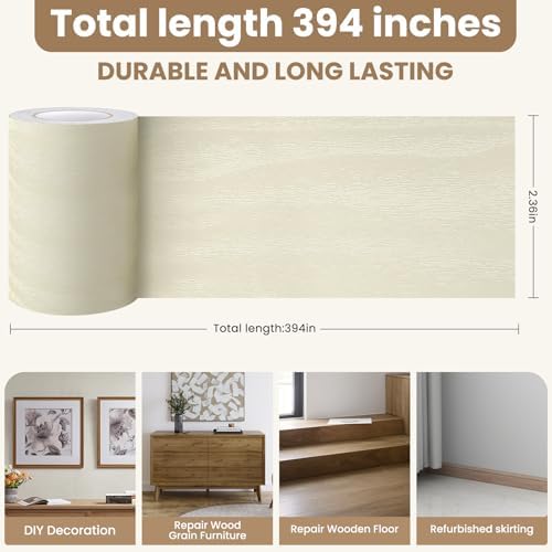 Wood Grain Repair Tape, 2.4 inch X 32ft Self Adhesive Wood Colored Tape - Image 2