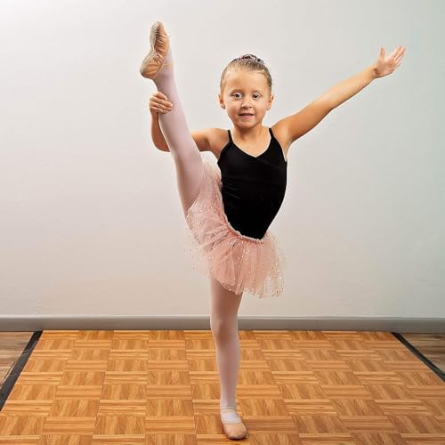 Flooring Inc's 3/8" Thick Interlocking Lightweight Plastic Practice Dance Floor - Image 3