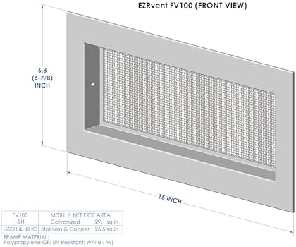 FV100-8HC Easy Replacement Vent, Foundation and Garage 5x14 Rough Opening - Image 3