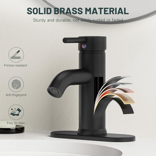 Matte Black Bathroom Faucet for 1 or 3 Holes - Image 4