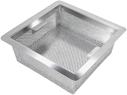 8.5x8.5x3 Inch Stainless Steel Commercial Floor Drain Strainer Bar Buffet by Unknown