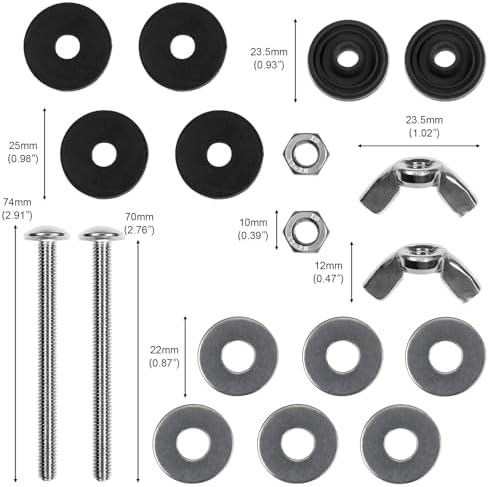 2Pcs Toilet Tank to Bowl Bolt Kit, Universal Toilet Tank Bolts Replacement - Image 2