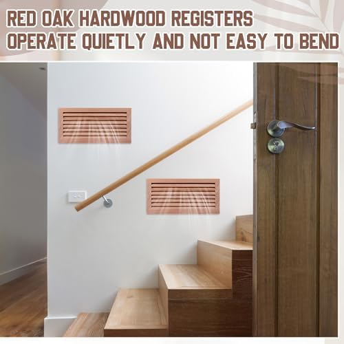 Weysat 4 Pcs 8 x 16 Inch Oak Hardwood Air Return Vent Cover Unfinished - Image 5