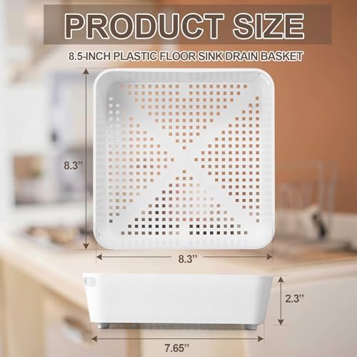 Tuanse 1 Pcs 8.5 X 8.5 X 2.5 Inch Commercial Floor Drain Strainer - Image 2