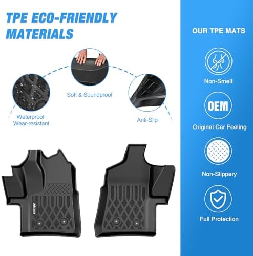 Nilight TPE Floor Mats for Ford Transit 150 250 350 350HD Vinyl Floor - Image 3