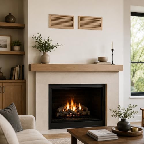 WELLAND® 8 Inch x 16 Inch Red Oak Hardwood Register Cold Air Return Wall Vent - Image 4