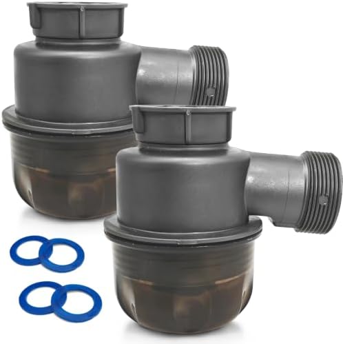 2 Pack Visible Sink Trap 1-1/2" Water Seal P Trap Replacement, Removable Anti by Pawkyjar